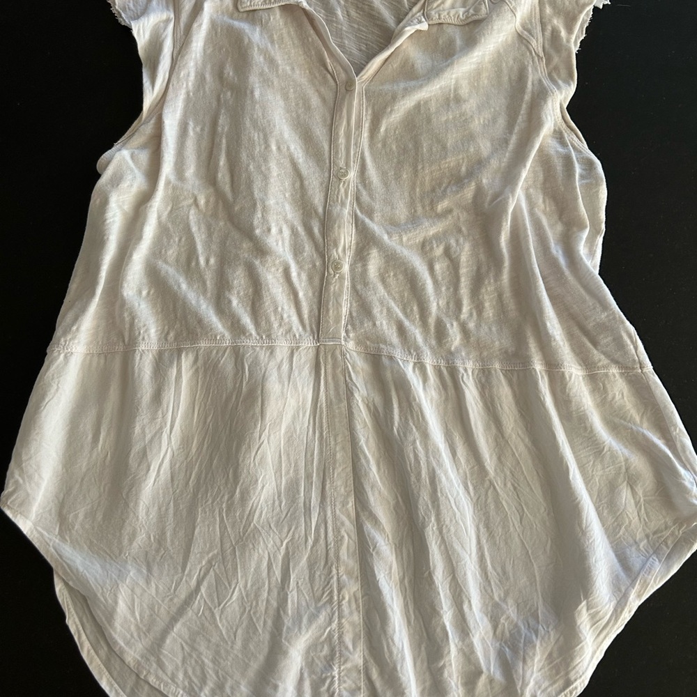 Women’s White light weight Button Down Top